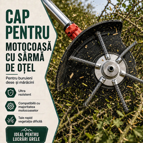 Cap Metalic Ultra-Rezistent pentru Motocoasa