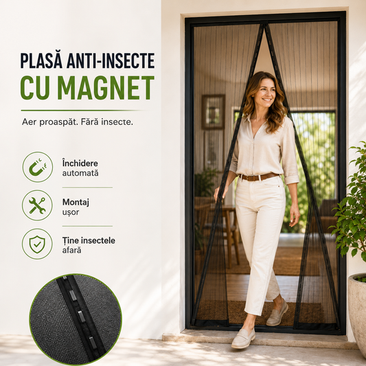 Plasa Magnetica Anti-Insecte 1 + 1 GRATIS