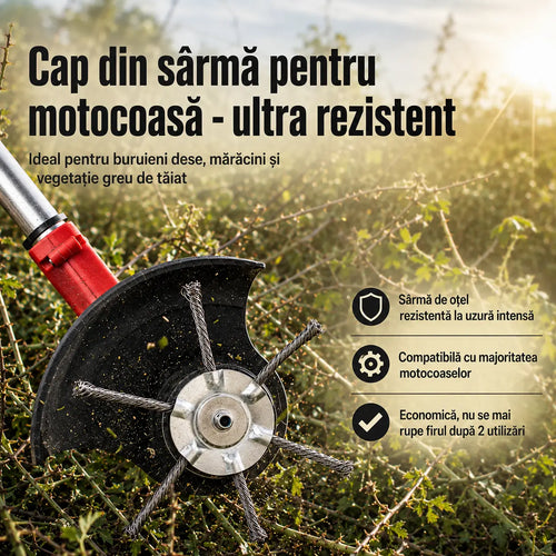 Cap Metalic Ultra-Rezistent pentru Motocoasa
